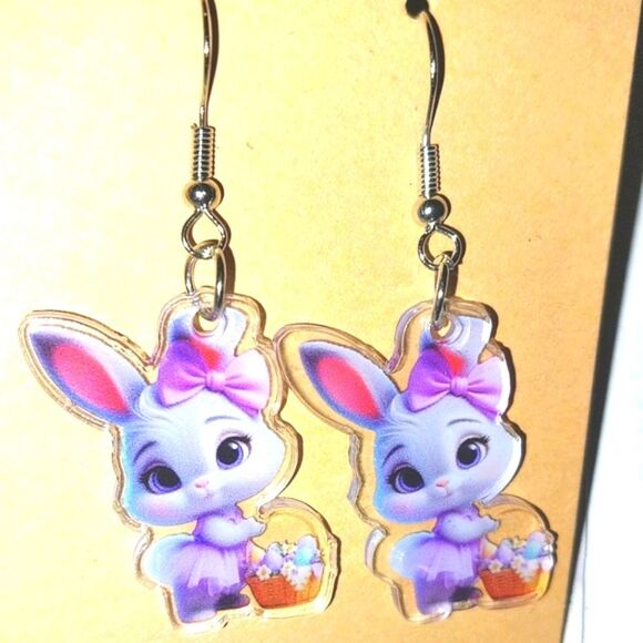 Adorable Bunny Earrings for Kids and Adults - Picture 2 of 5